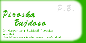 piroska bujdoso business card